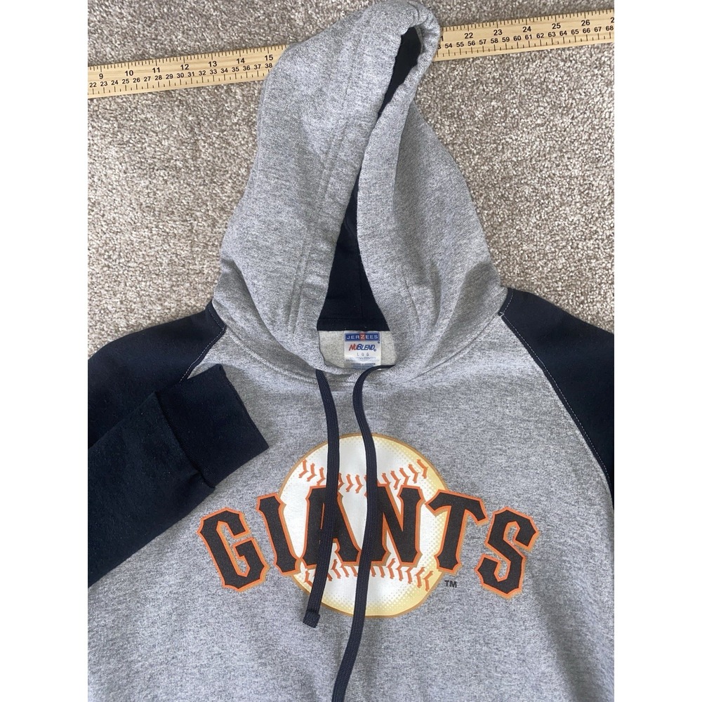 VTG Jerzees San Francisco Giants Pullover Hoodie Jacket Drawstring‎ Mens L MLB